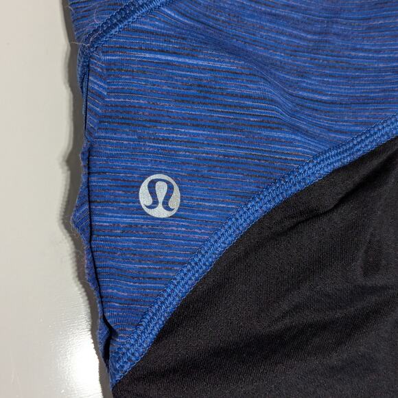 Lululemon Run For Your Life Crop Leggings Wee Are From Space Limitless Blue 4 - Picture 3 of 6